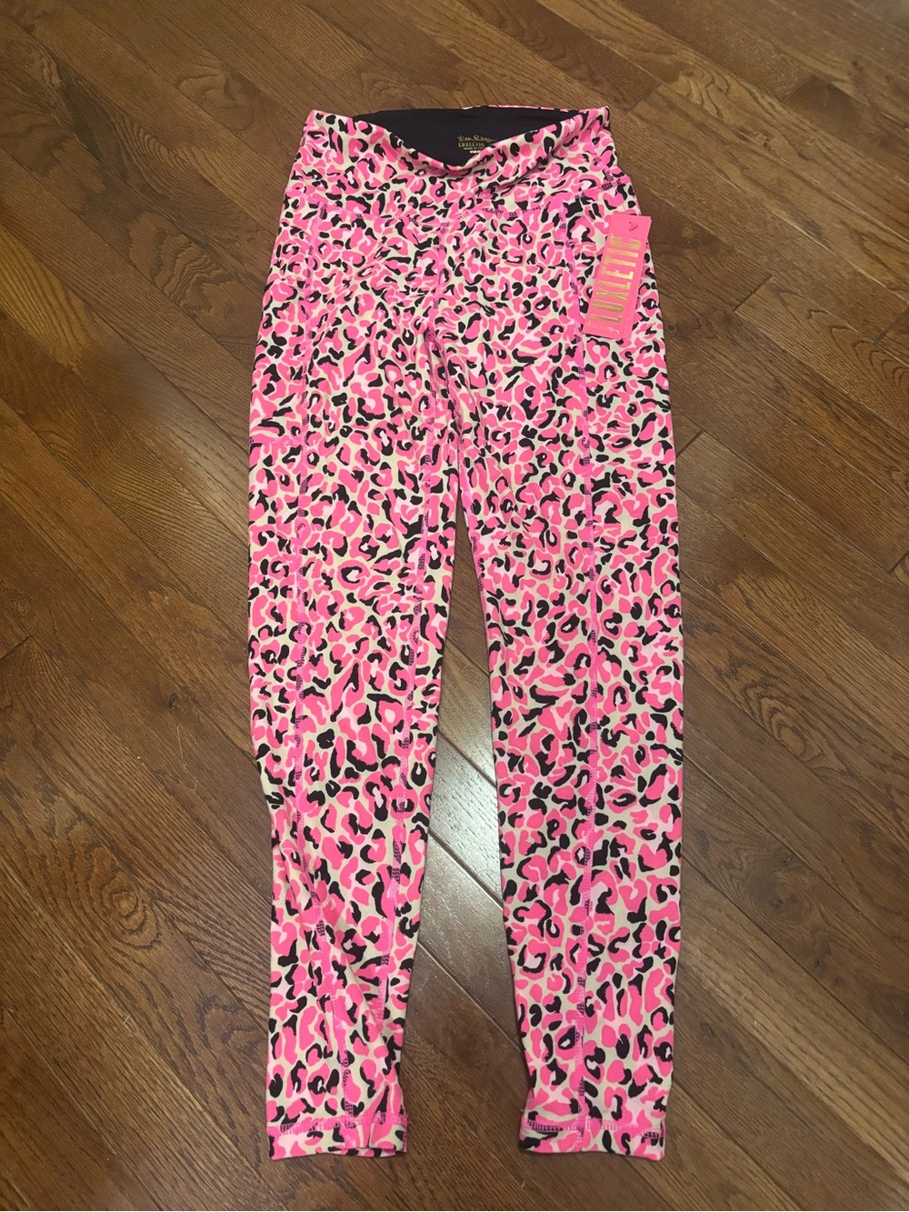 NWT Lilly Pulitzer High Rise Weekender  Pink Leopard Print Leggings